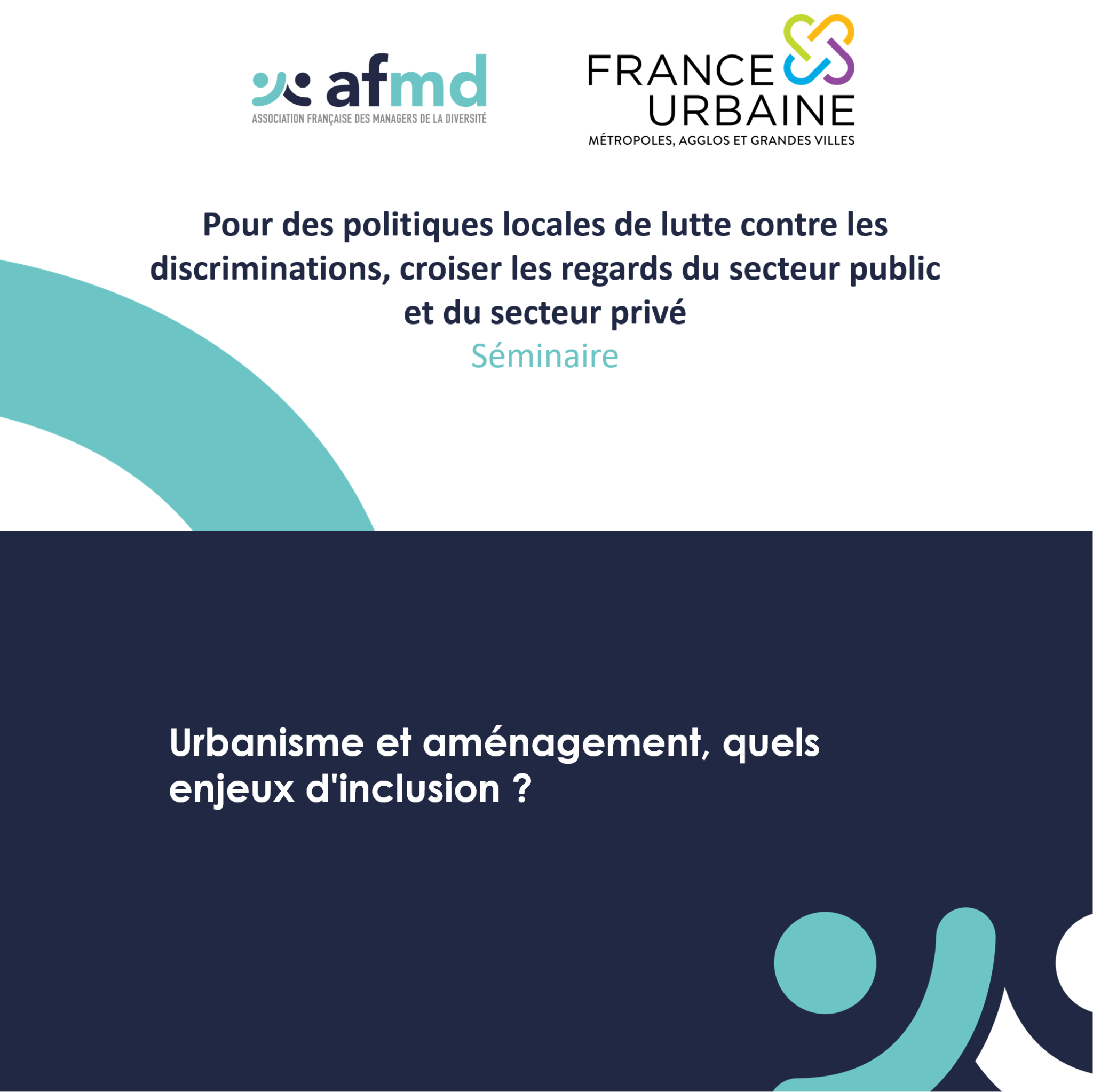 Diapositives des titres des parties pendant le webinaire
