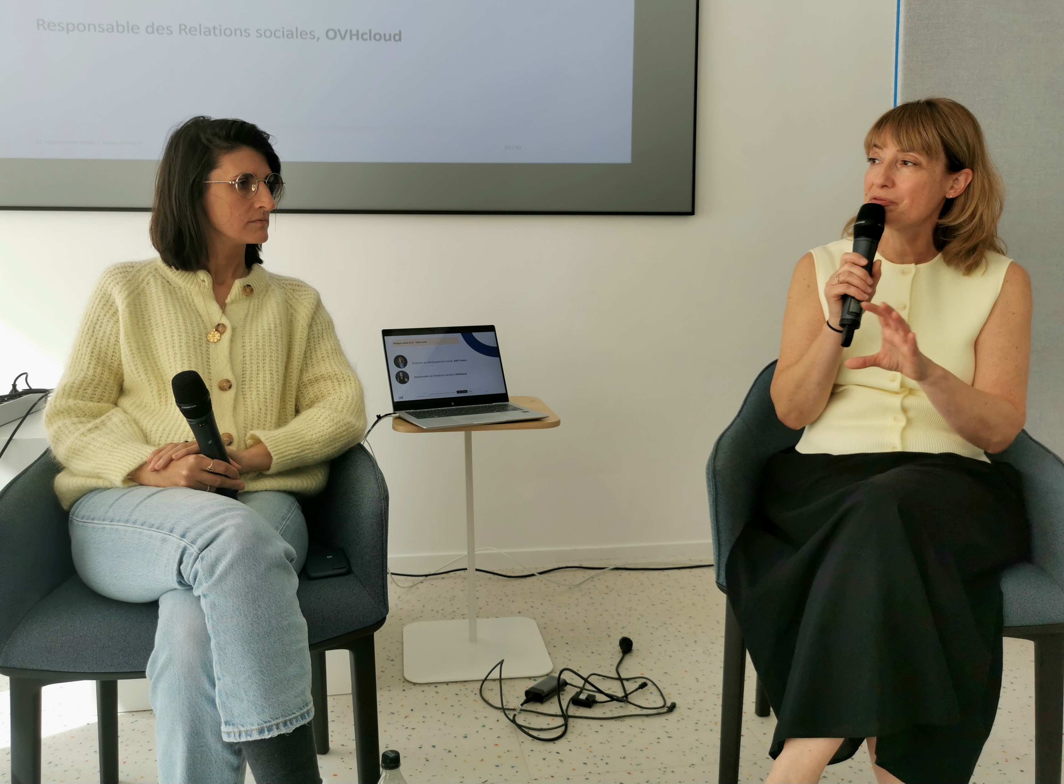 Emilie Boucher et Christelle Bouron prennent la parole