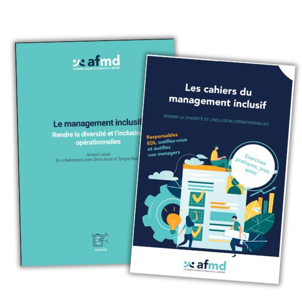Couverture de l'ouvrage et de l'outil sur le management inclusif