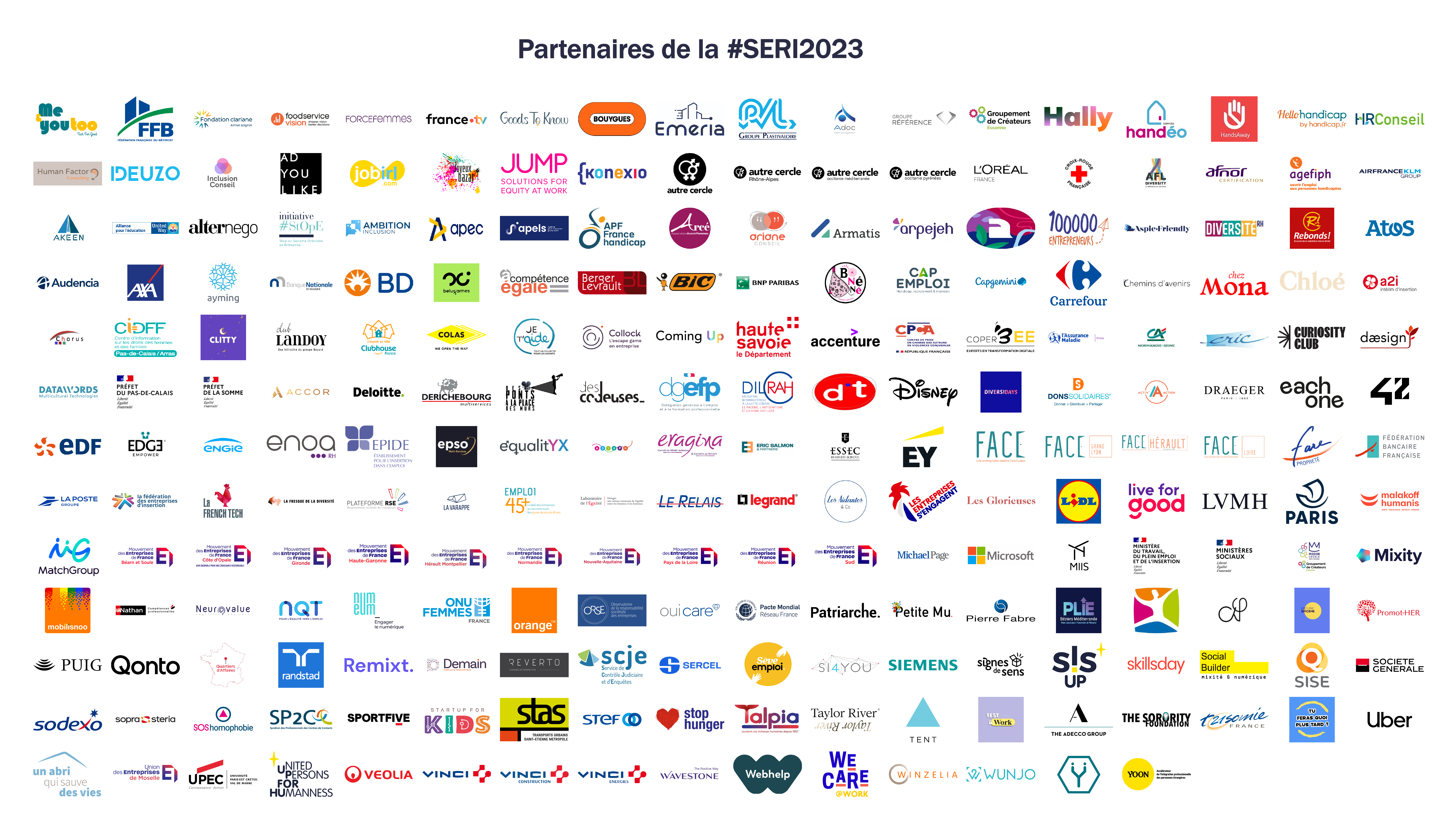 Logos des partenaires de la #SERI2023