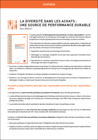 La diversité dans les achats : une source de performance durable (synthèse) La diversité dans les achats : une source de performance durable (synthèse)