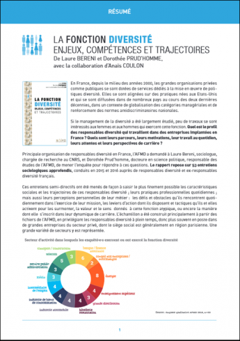 La fonction diversité. Enjeux, compétences et trajectoires. (Résumé) La fonction diversité. Enjeux, compétences et trajectoires. (Résumé)